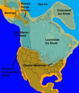 Ice map of North America